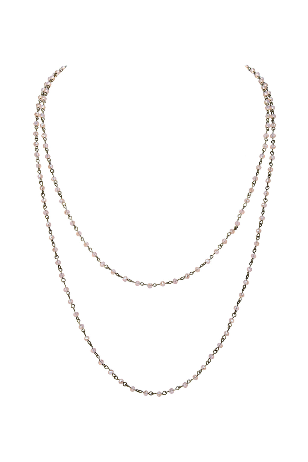 Crystal Beads Chain Necklace N1163-112