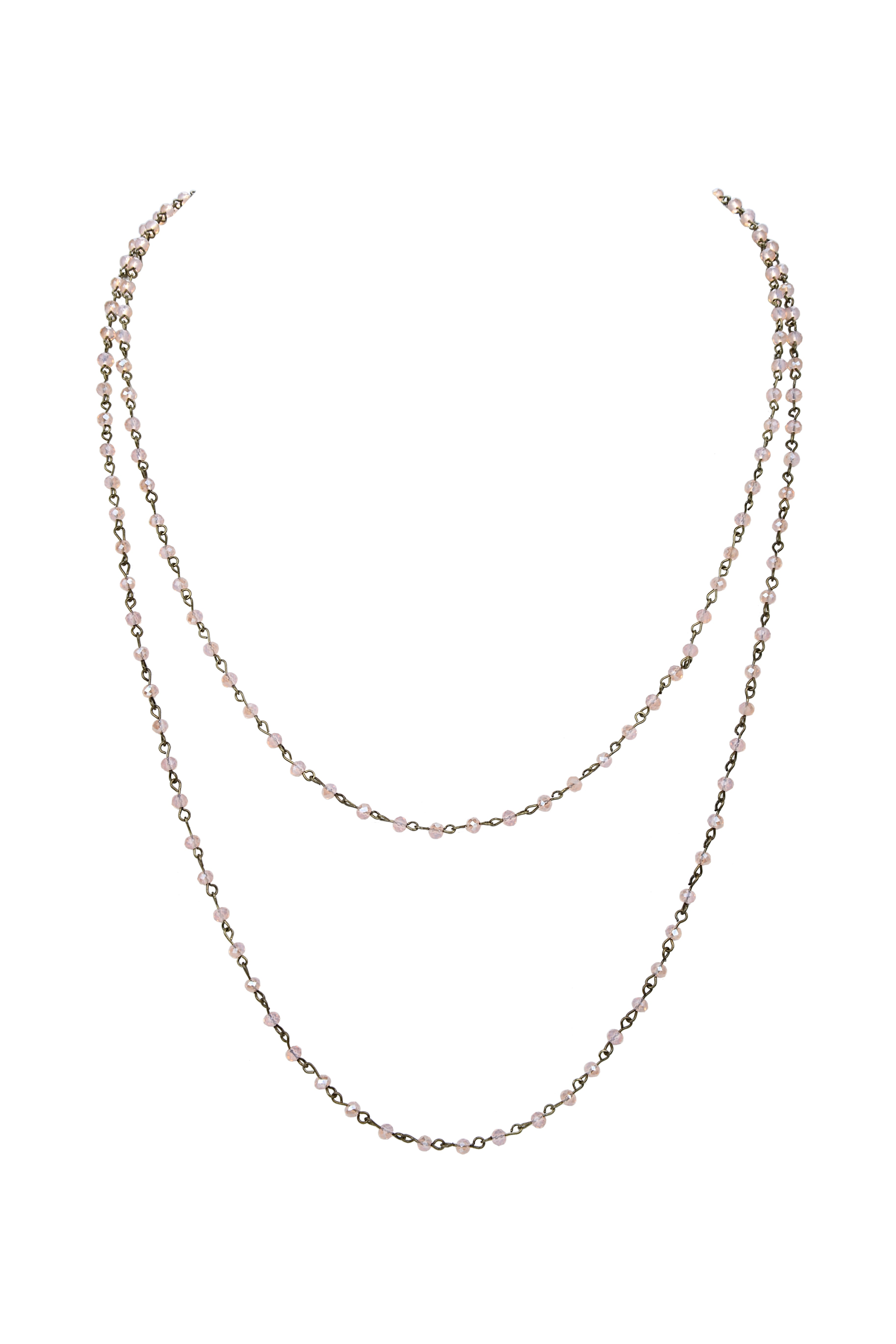 Crystal Beads Chain Necklace N1163-112
