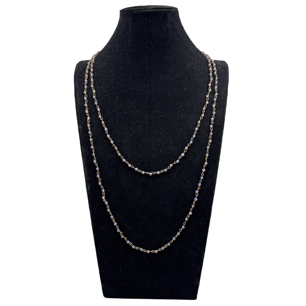 Crystal Beads Chain Necklace N1163-114-BZ