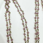 Crystal Beads Chain Necklace N1163-114-BZ