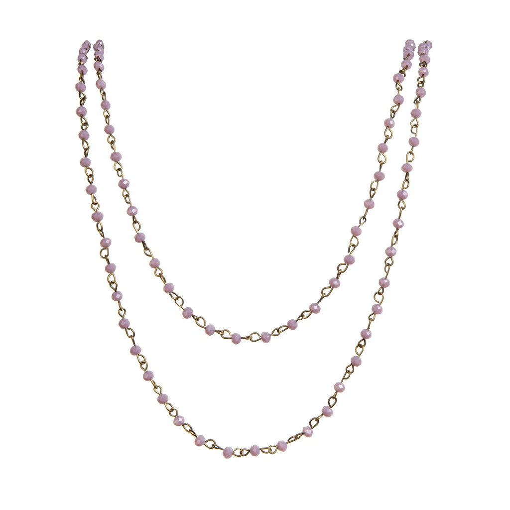Crystal Beads Chain Necklace N1163-114-BZ