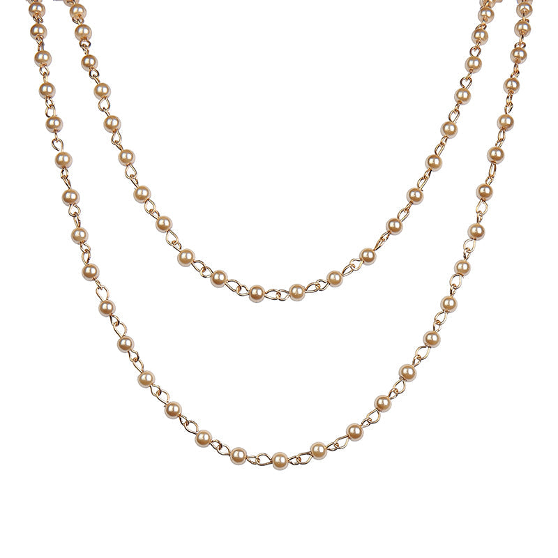 Crystal Beads Chain Necklace N1163-115-GD