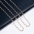 Crystal Beads Chain Necklace N1163-116-GD