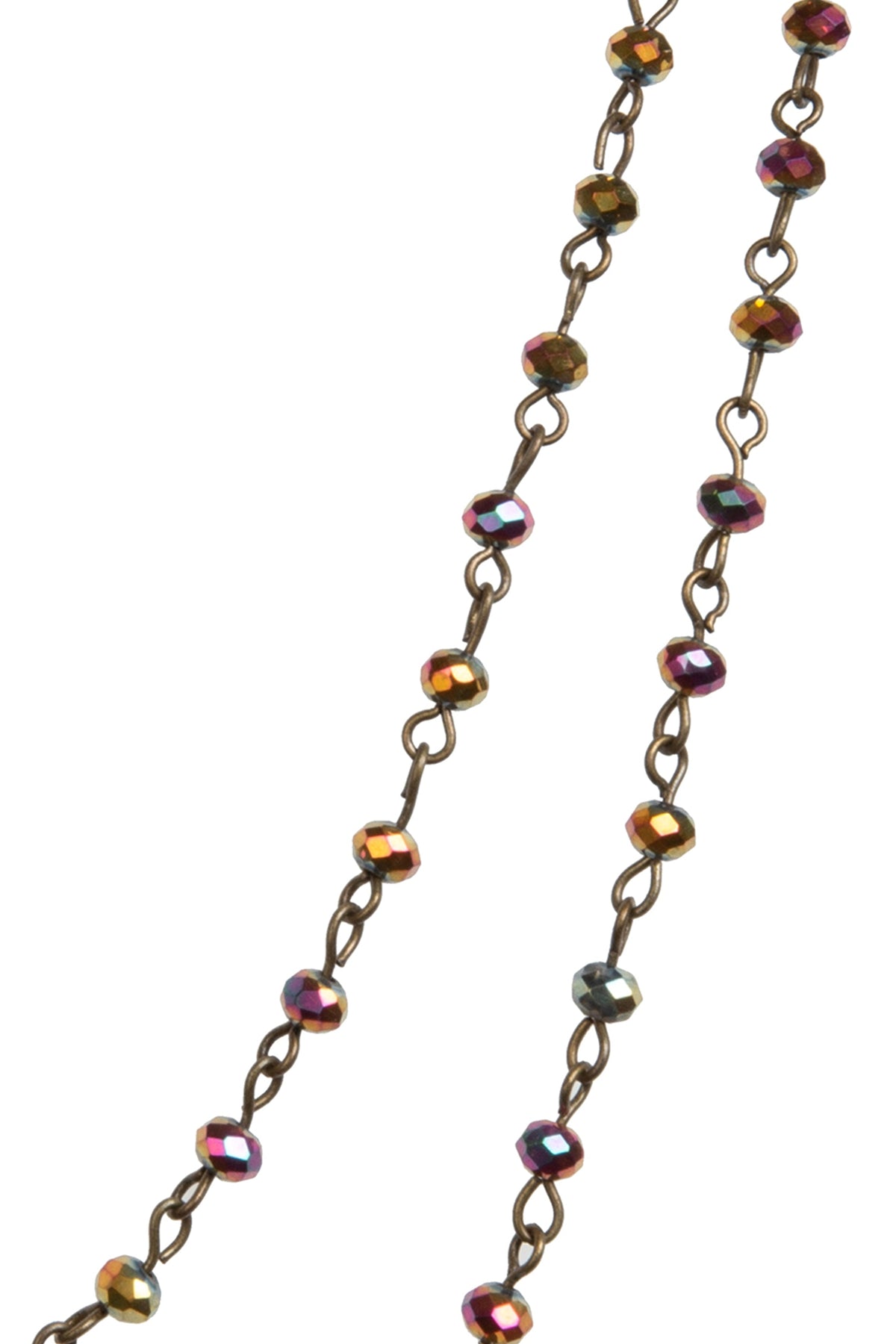 Crystal Beads Chain Necklace N1163-119-BZ
