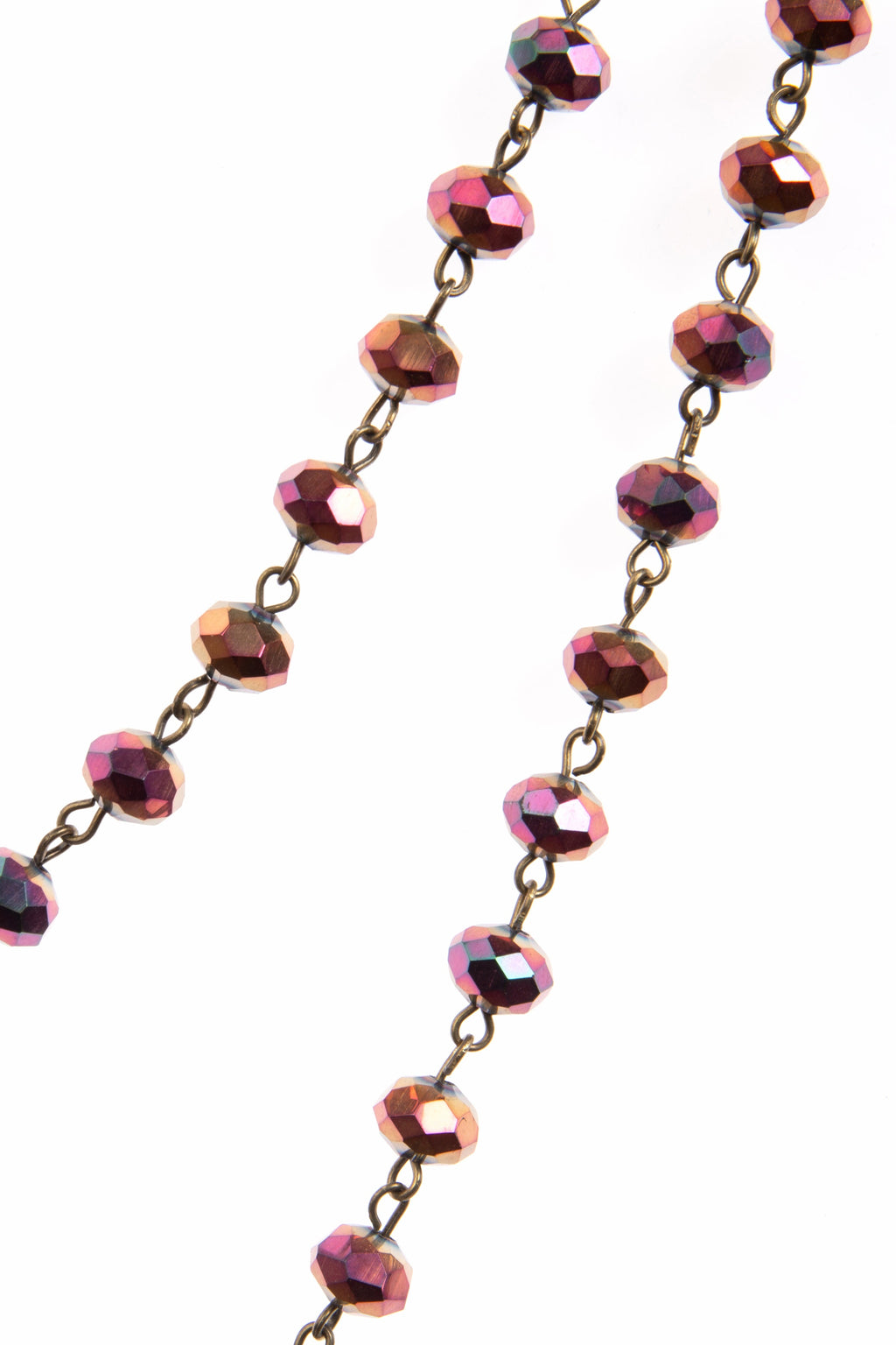 Crystal Beads Chain Necklace N1163-119-BZ