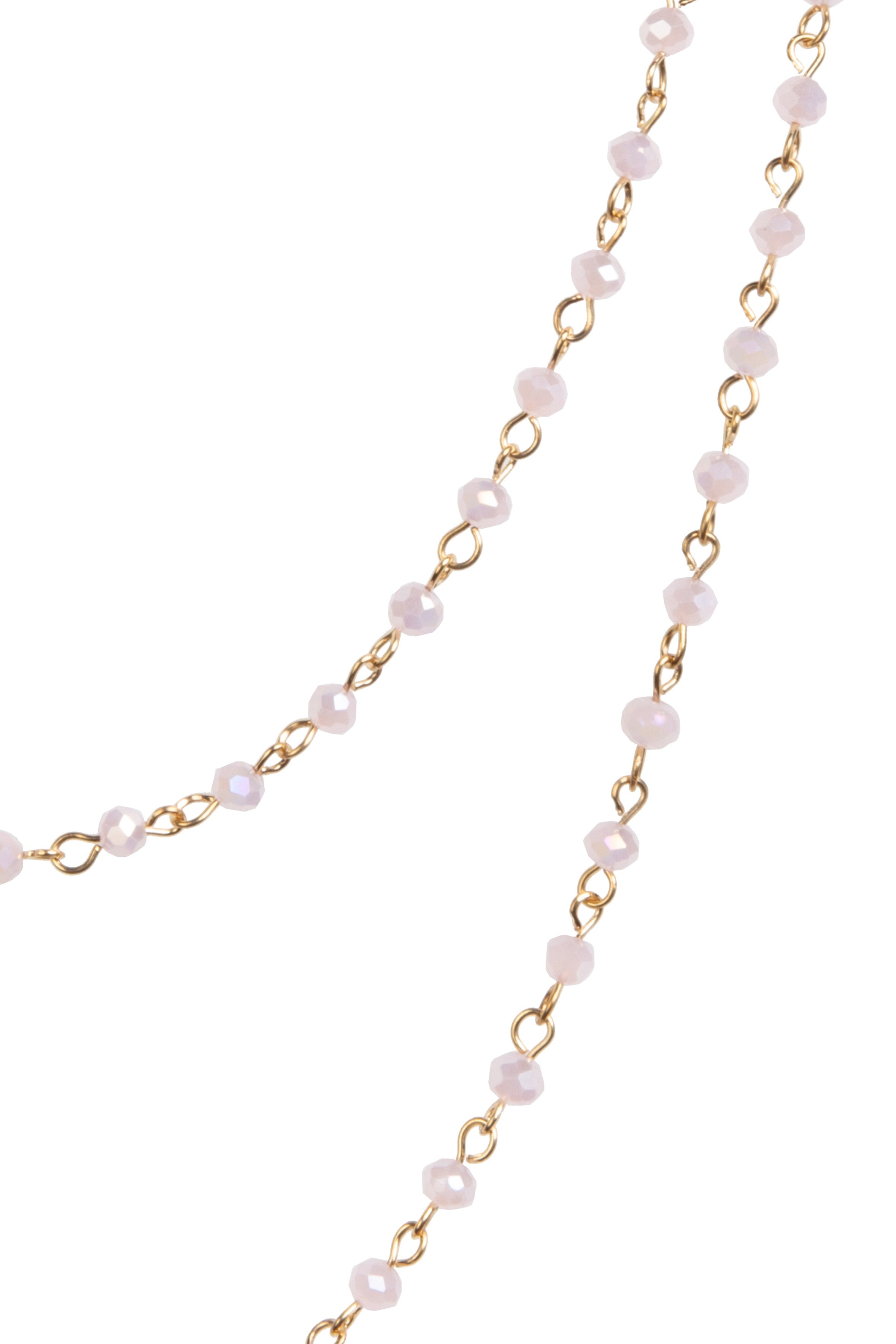 Crystal Beads Chain Necklace N1163-120-GD