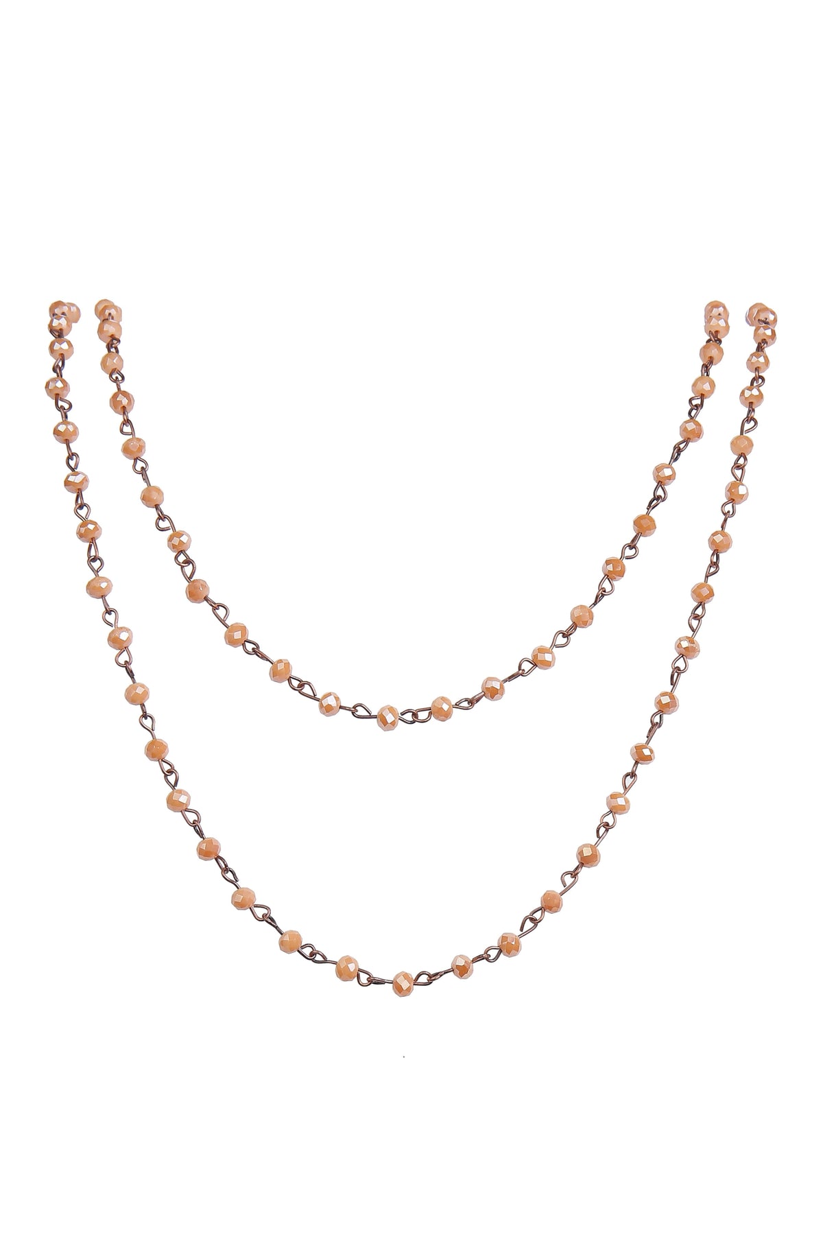 Crystal Beads Chain Necklace N1163-121-CR