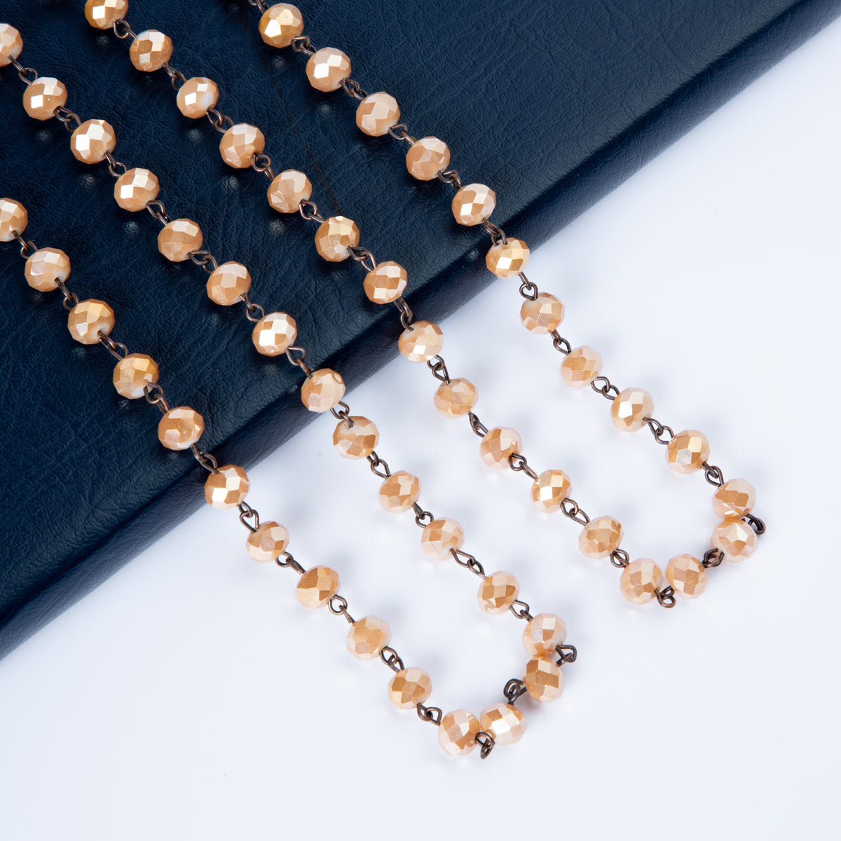Crystal Beads Chain Necklace N1163-121-CR