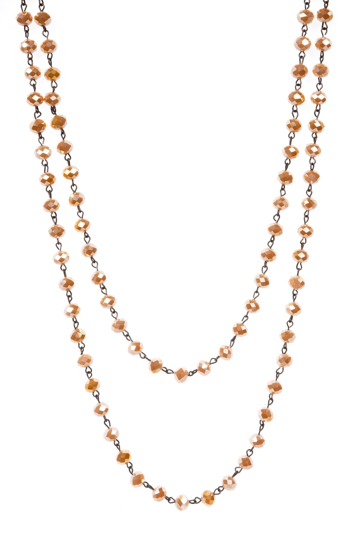 Crystal Beads Chain Necklace N1163-121-CR