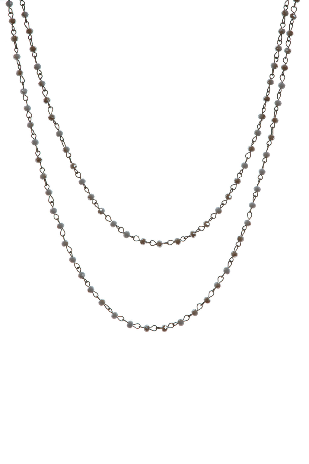 Crystal Beads Chain Necklace N1163-126-BZ