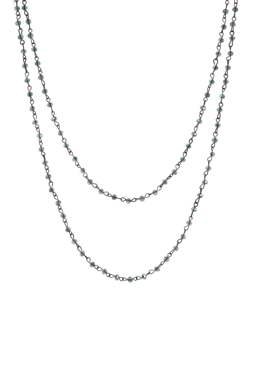 Crystal Beads Chain Necklace N1163-129-BZ