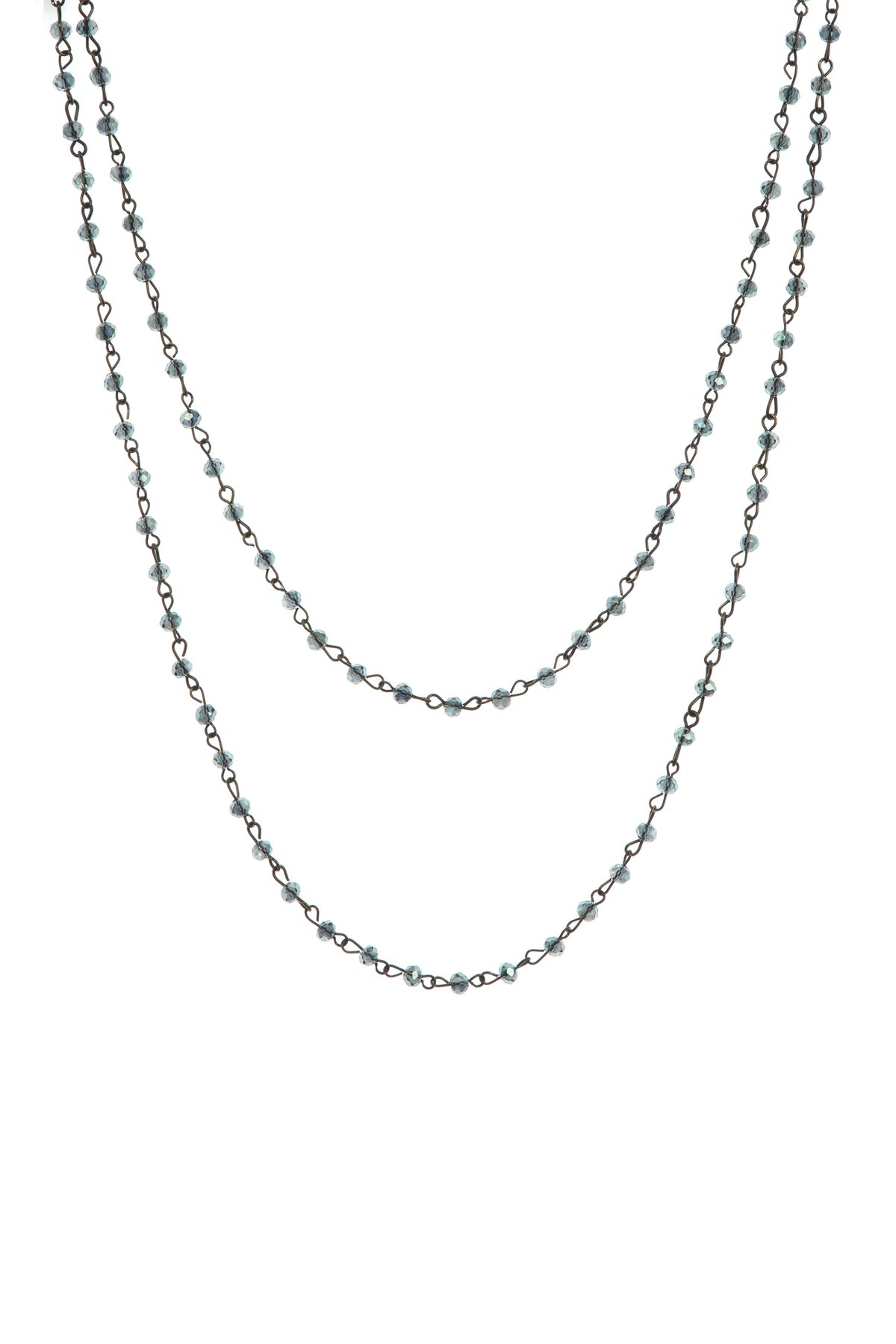 Crystal Beads Chain Necklace N1163-129-BZ