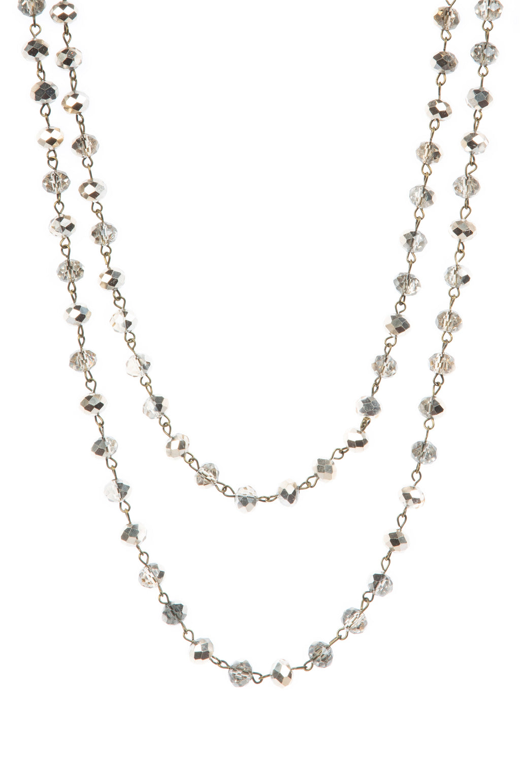 Crystal Beads Chain Necklace N1163-135-BZ
