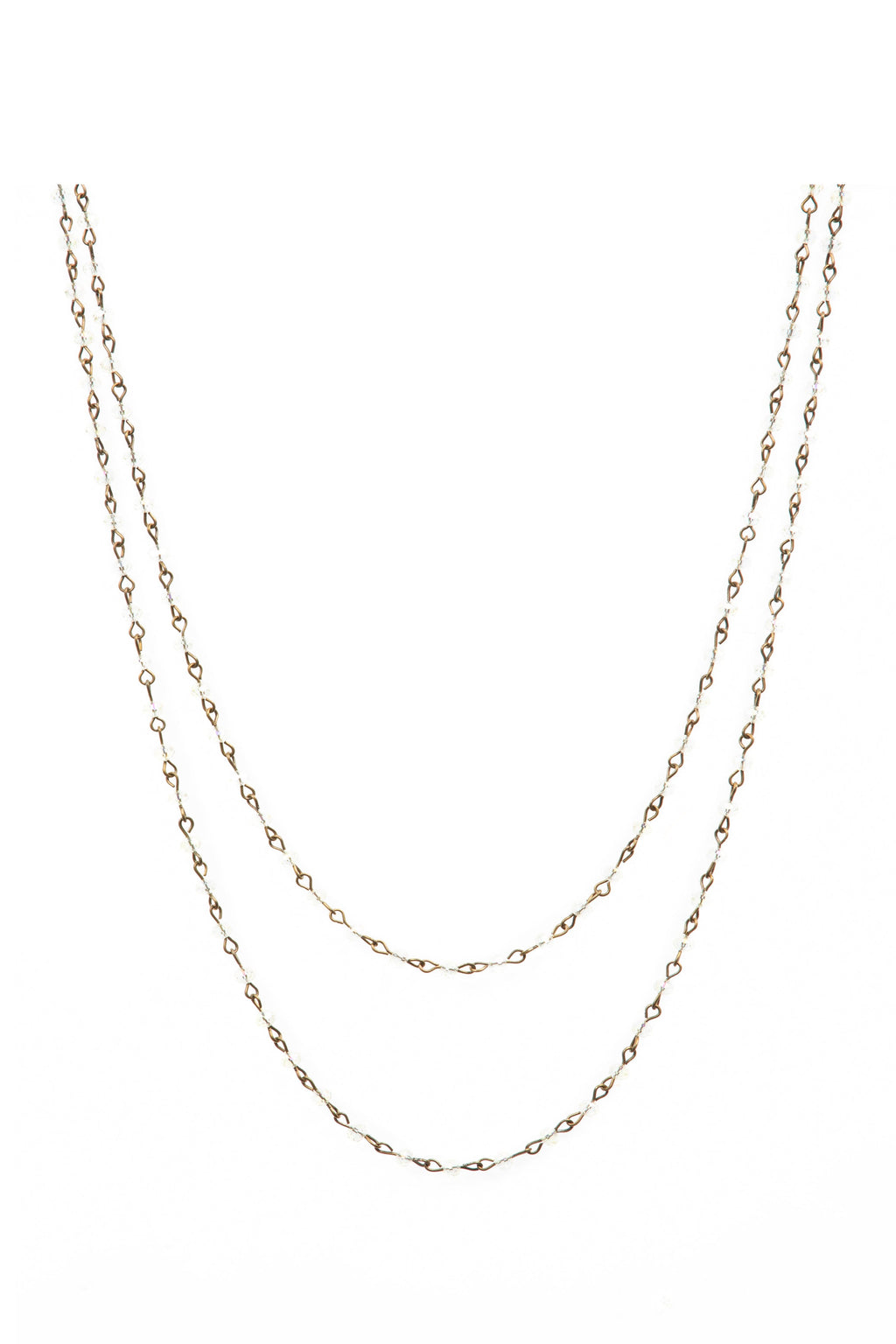 Crystal Beads Chain Necklace N1163-136-BZ