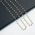 Crystal Beaded Chain Necklace N1163-136-BZ - view 2