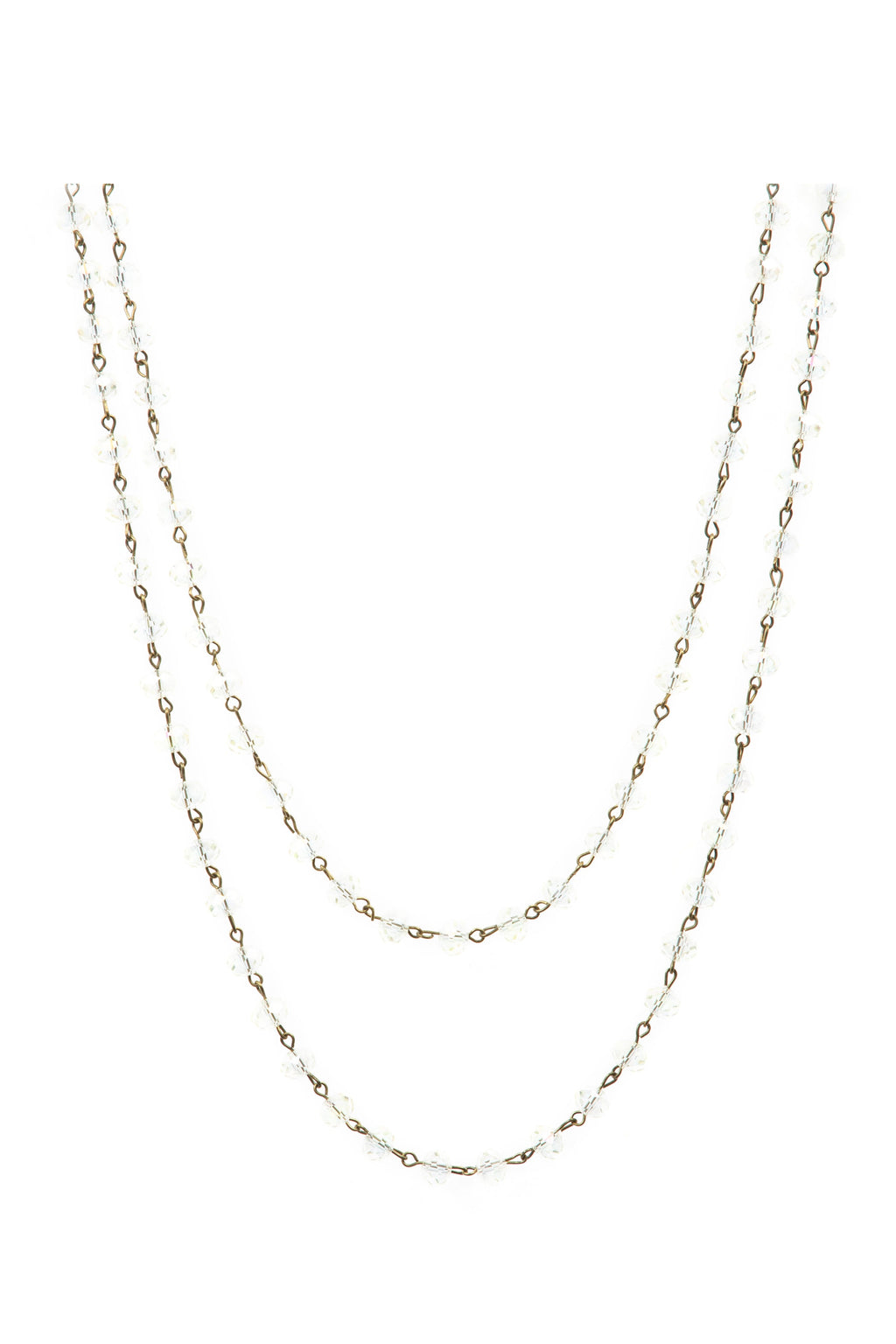 Crystal Beads Chain Necklace N1163-136-BZ