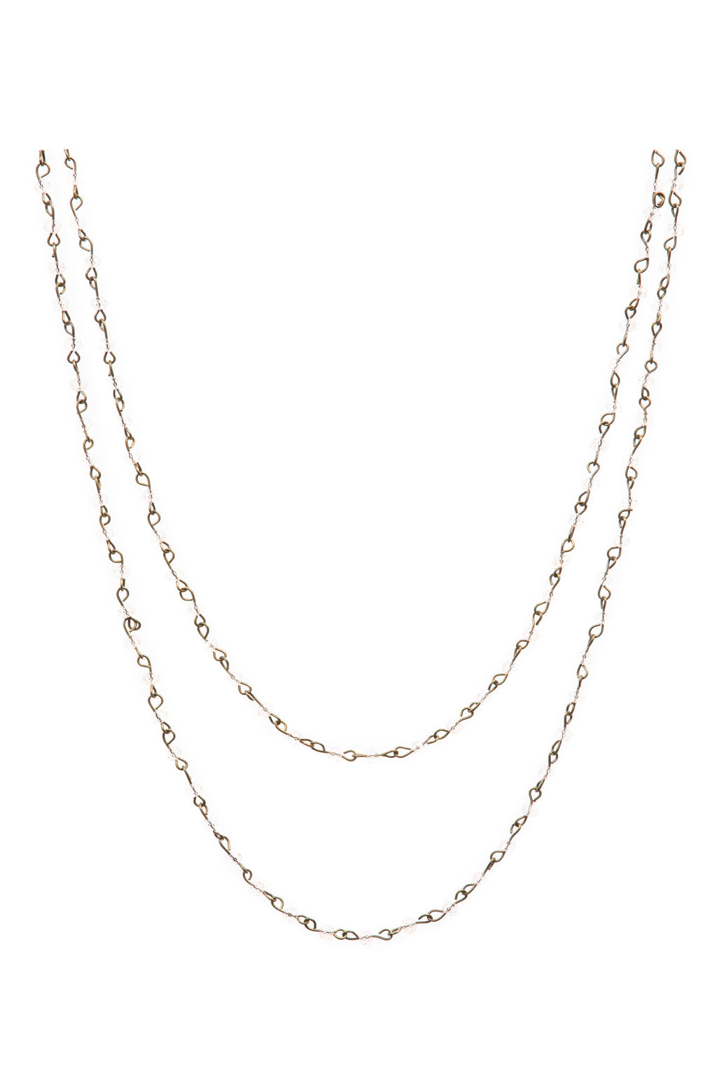 Crystal Beads Chain Necklace N1163-138-BZ