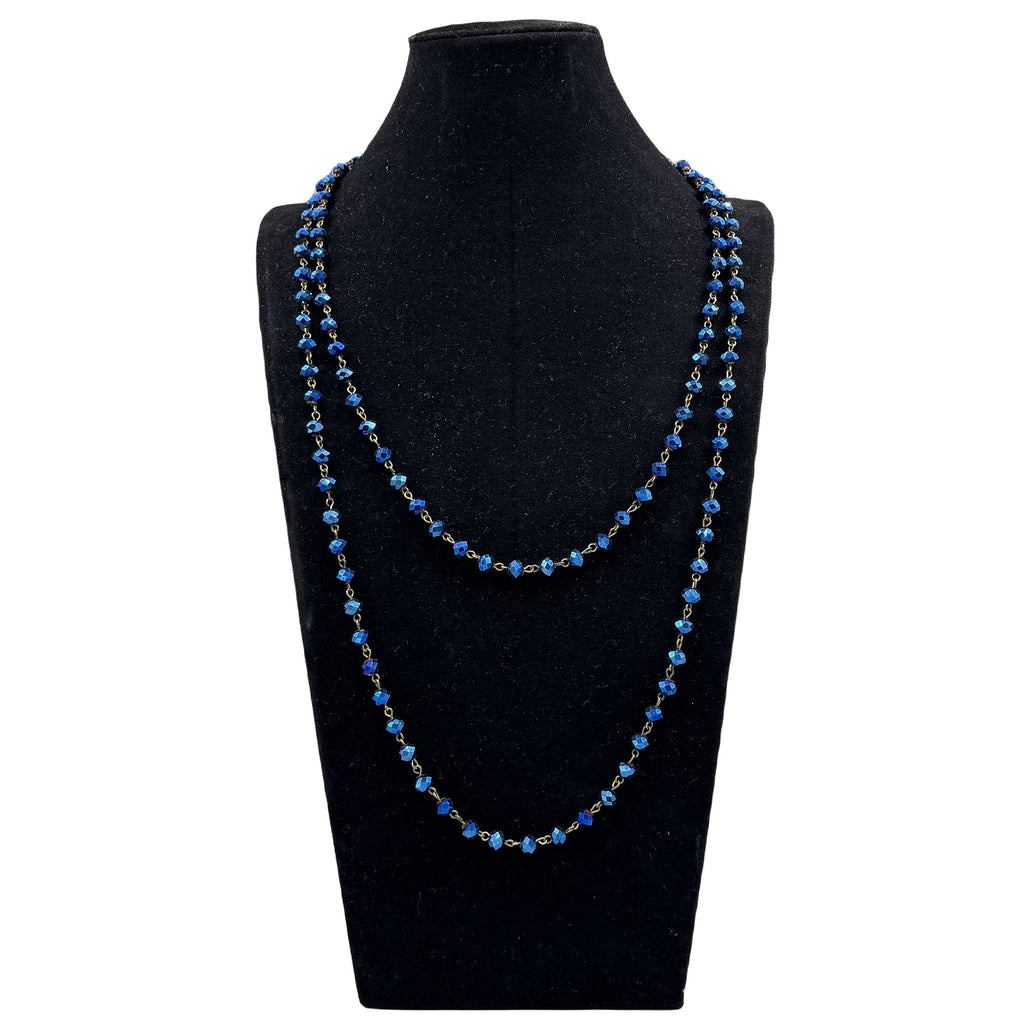 Crystal Beads Chain Necklace N1163-145-BZ