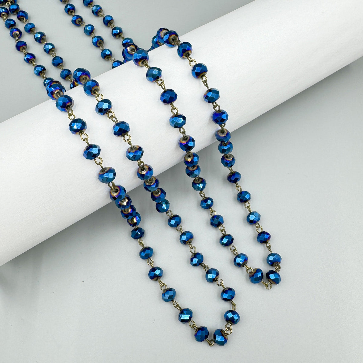 Crystal Beads Chain Necklace N1163-145-BZ