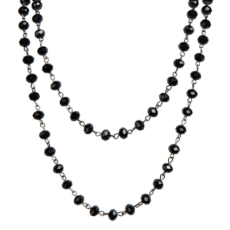 Crystal Beads Chain Necklace N1163-15-GM