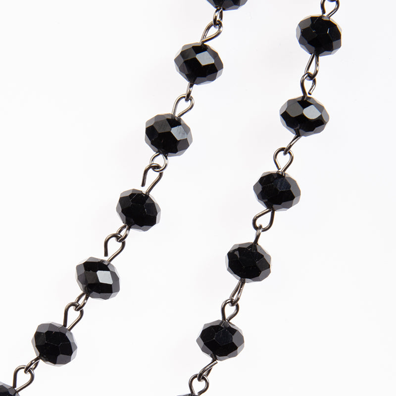 Crystal Beads Chain Necklace N1163-15-GM