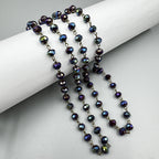 Crystal Beads Chain Necklace N1163-150-BZ