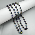 Crystal Beads Chain Necklace N1163-150-BZ