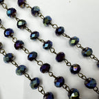 Crystal Beads Chain Necklace N1163-150-BZ