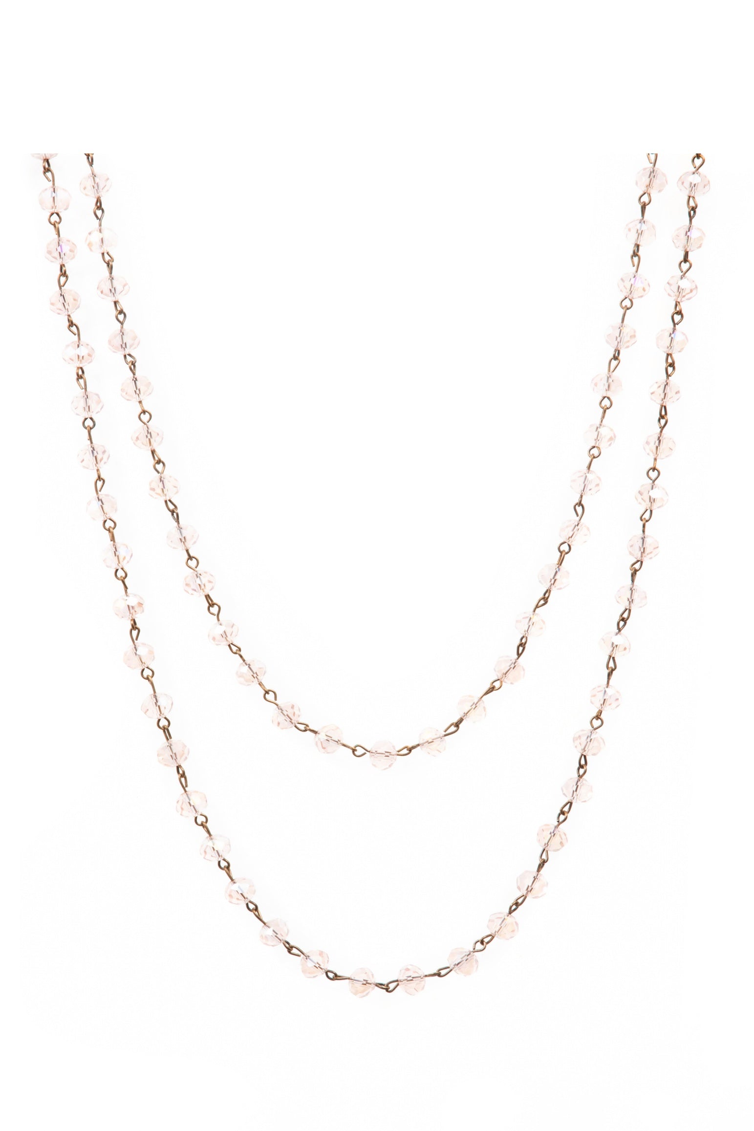 Crystal Beads Chain Necklace N1163-159-BZ
