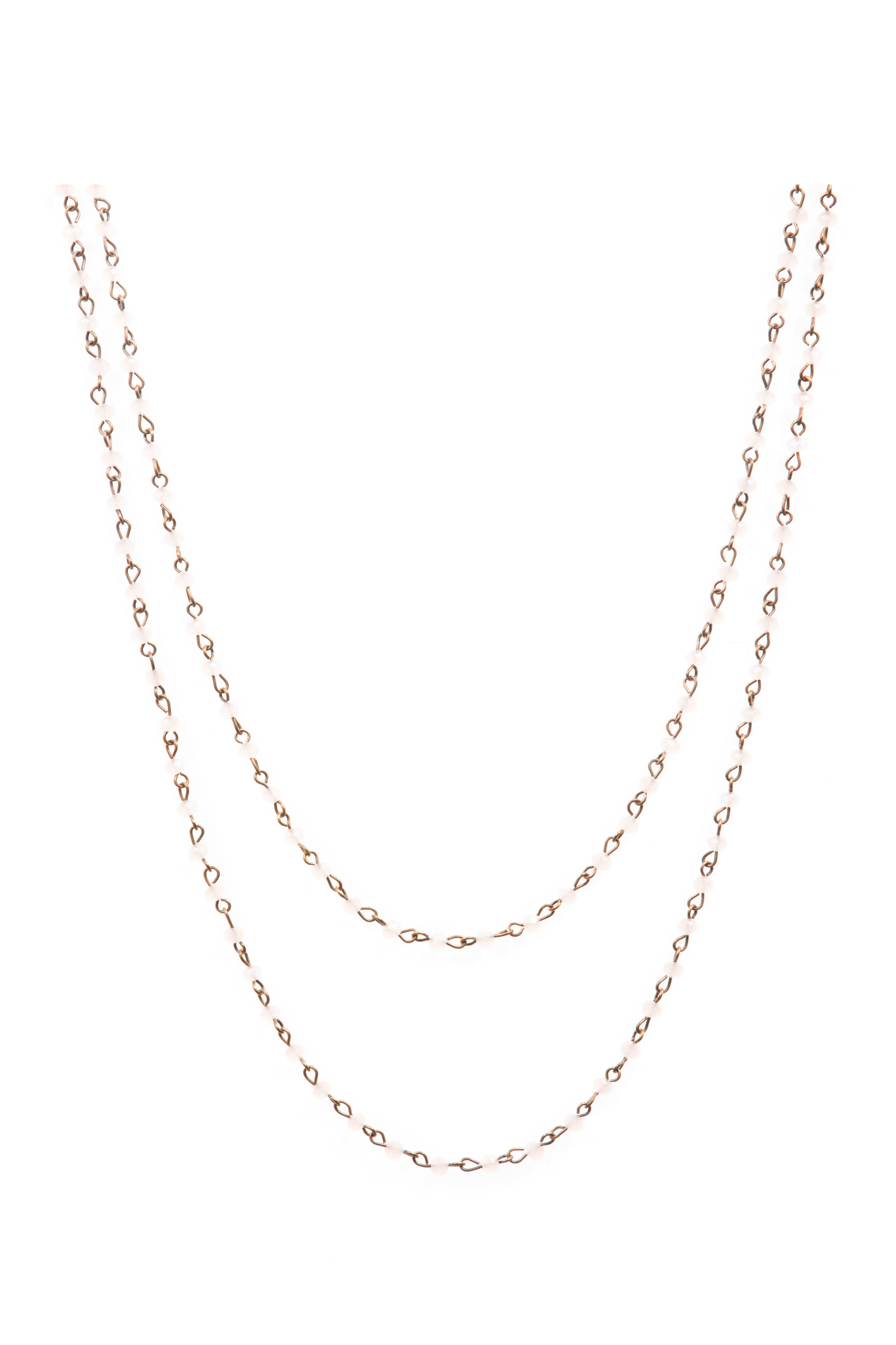 Crystal Beads Chain Necklace N1163-164-BZ