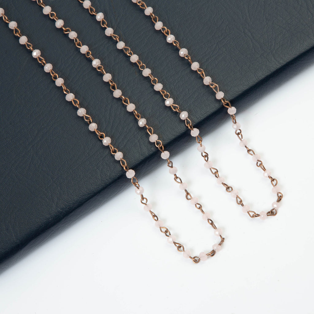 Crystal Beads Chain Necklace N1163-164-BZ