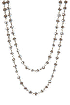 Crystal Beads Chain Necklace N1163-175-BZ