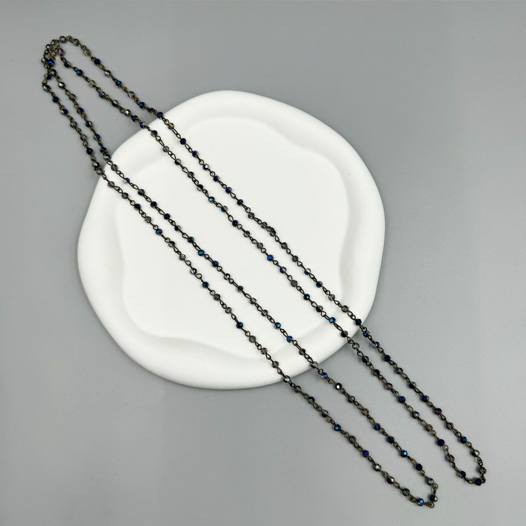 Crystal Beads Chain Necklace N1163-183-BZ