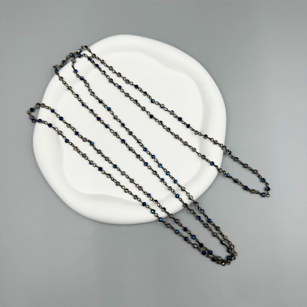 Crystal Beads Chain Necklace N1163-183-BZ
