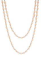 Crystal Beads Chain Necklace N1163-24-Bronze