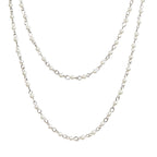 Pearl Beaded Chain Necklace N1163-30-WH - view 4