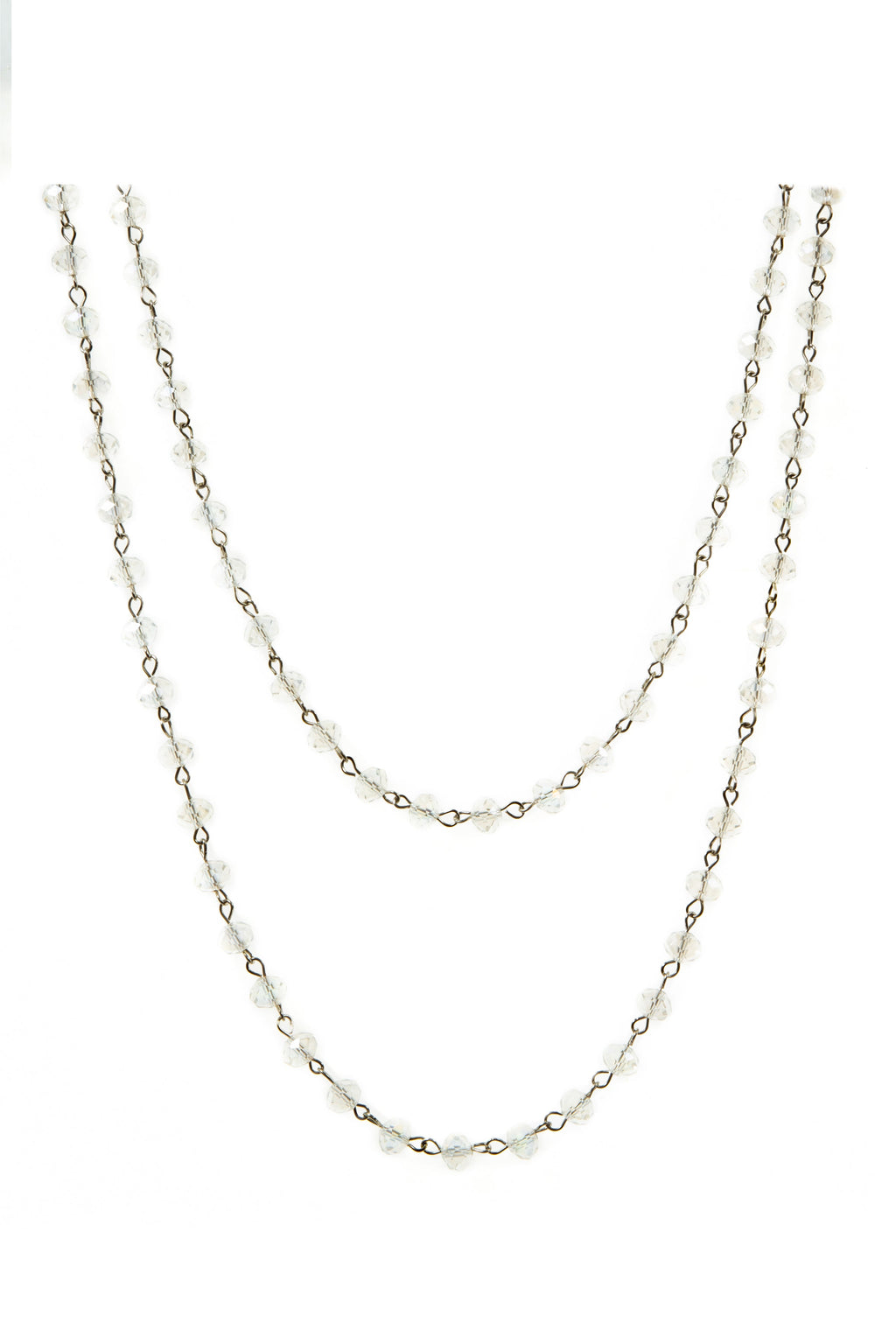 Crystal Beads Chain Necklace N1163-35