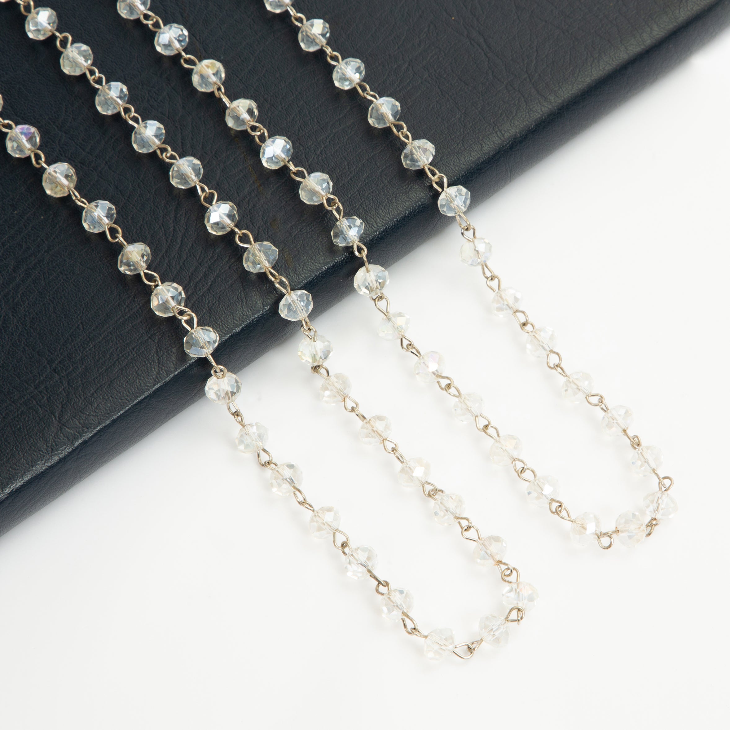 Crystal Beads Chain Necklace N1163-35