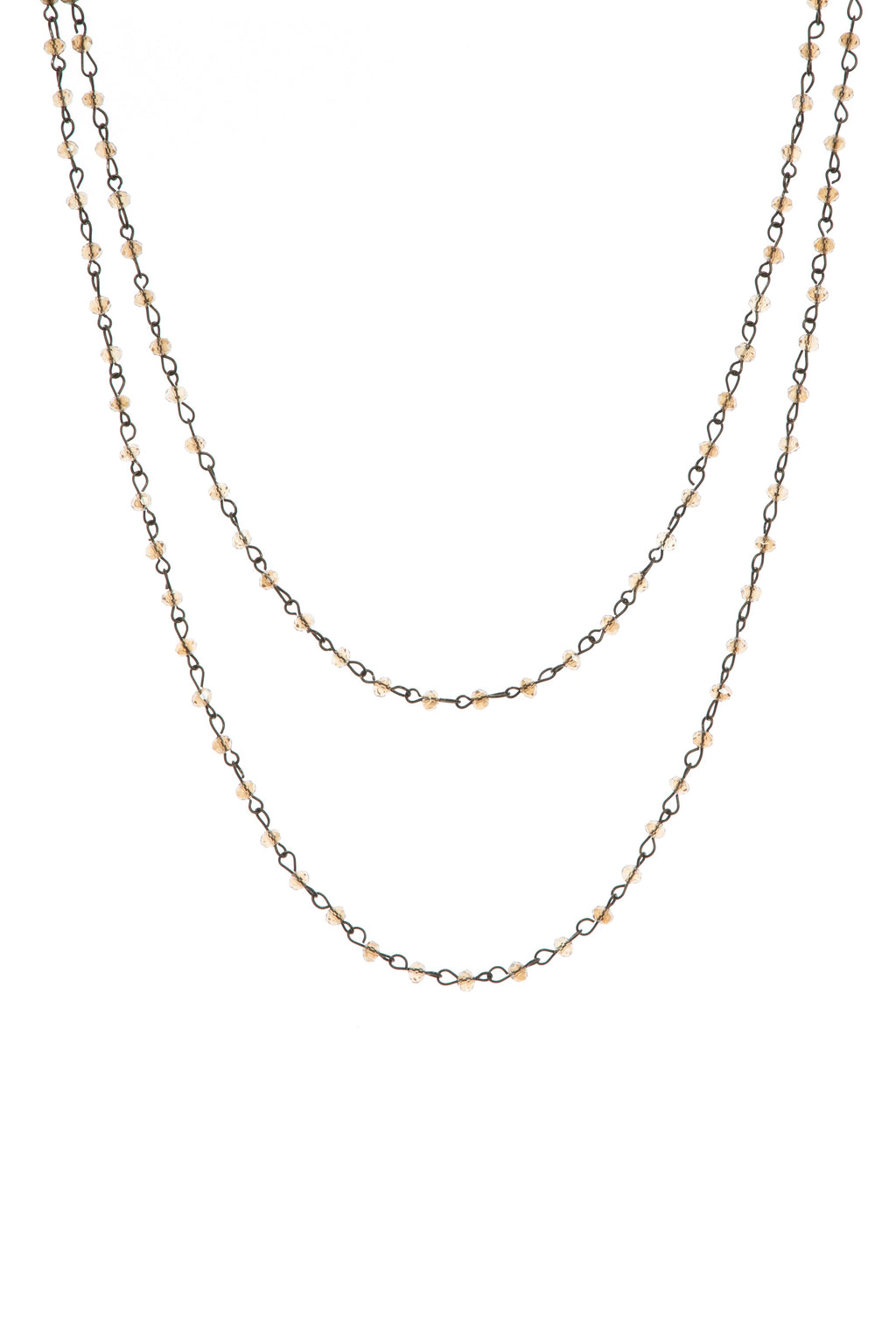 Crystal Beads Chain Necklace N1163-54-BZ