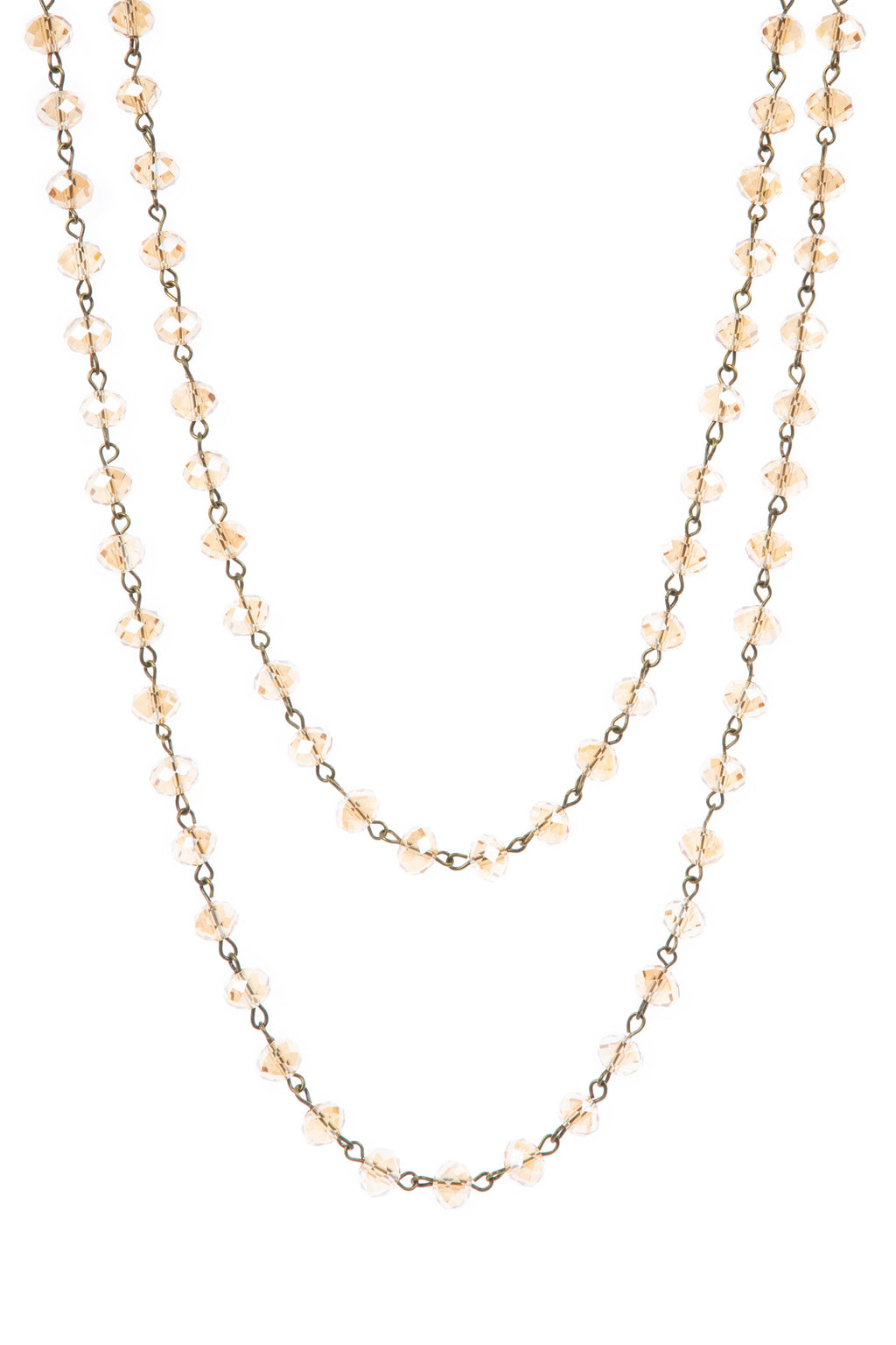 Crystal Beads Chain Necklace N1163-54-BZ