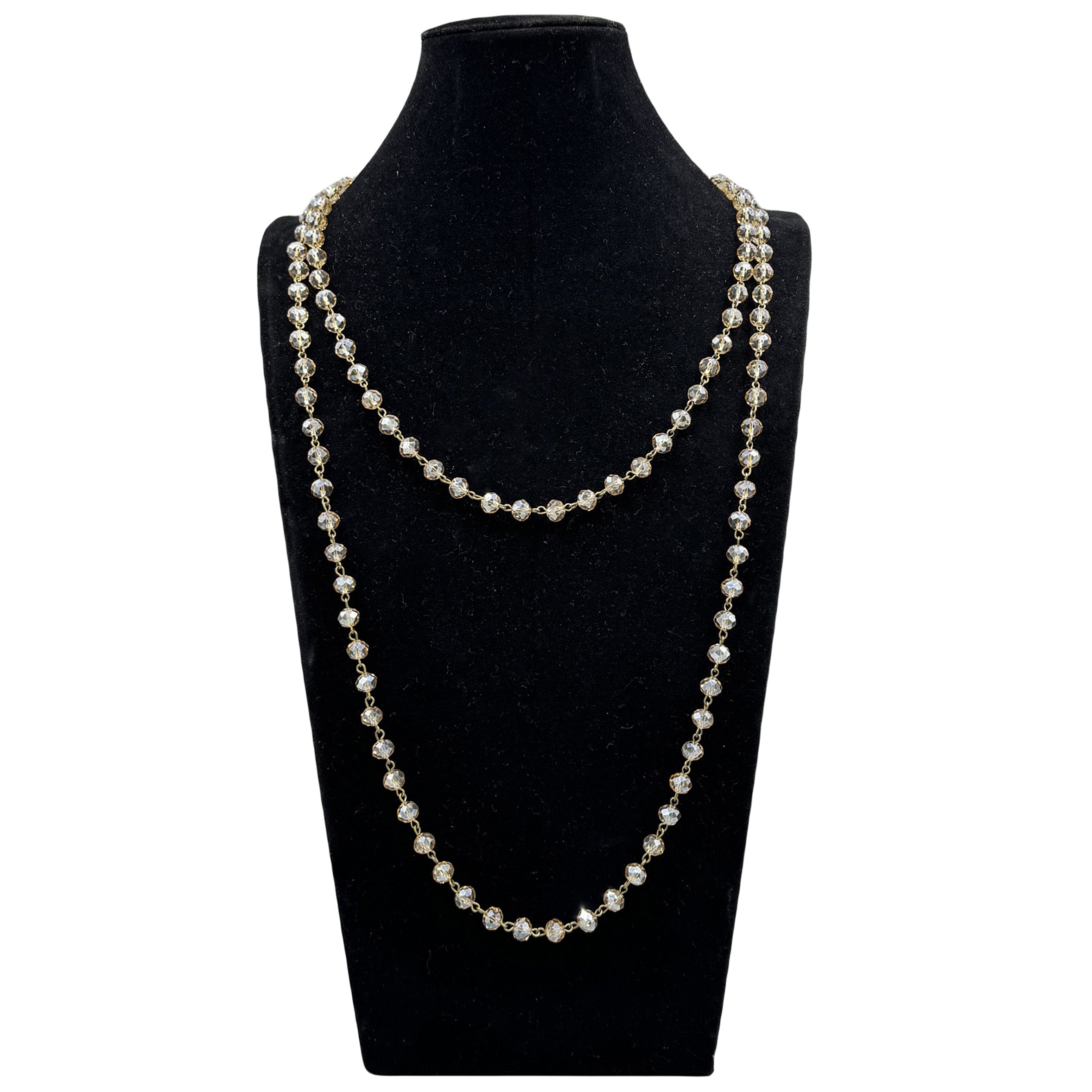 Crystal Beads Chain Necklace N1163-54-BZ