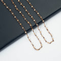 Crystal Beads Chain Necklace N1163-54-CR