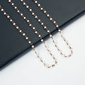 Crystal Beads Chain Necklace N1163-60-CR