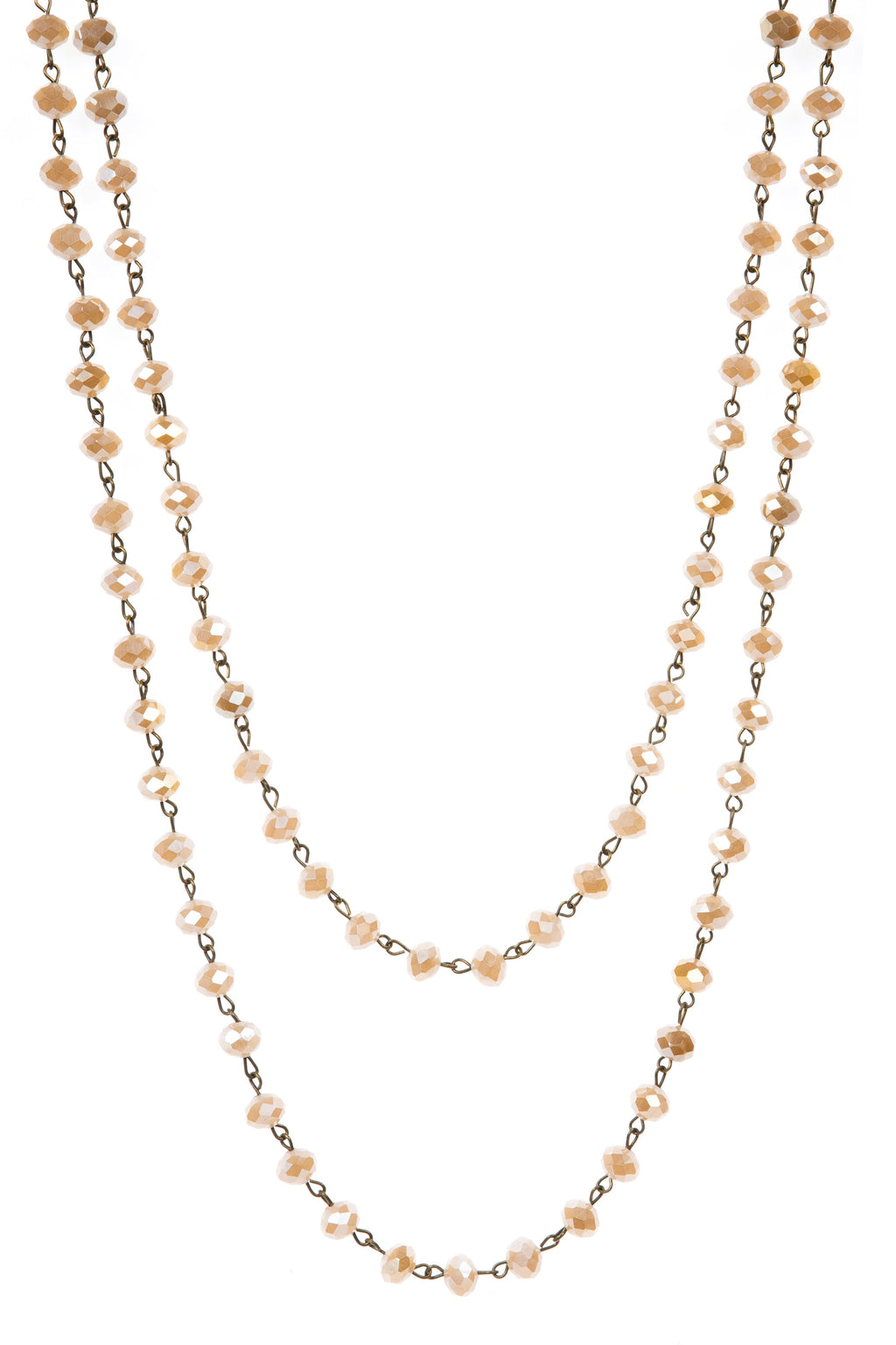 Crystal Beads Chain Necklace N1163-8-BZ