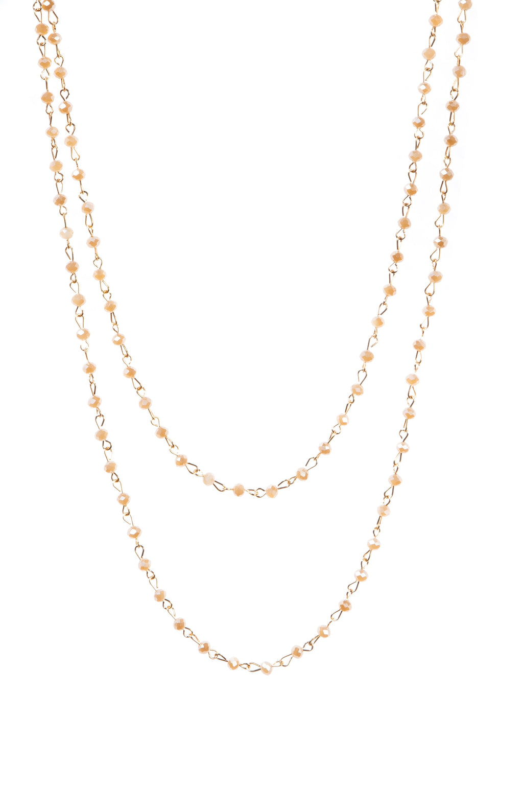 Crystal Beads Chain Necklace N1163-8-GD