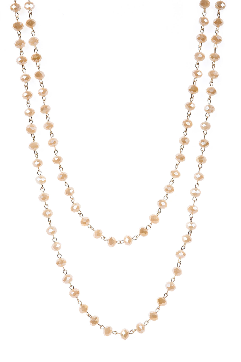 Crystal Beads Chain Necklace N1163-8-GD