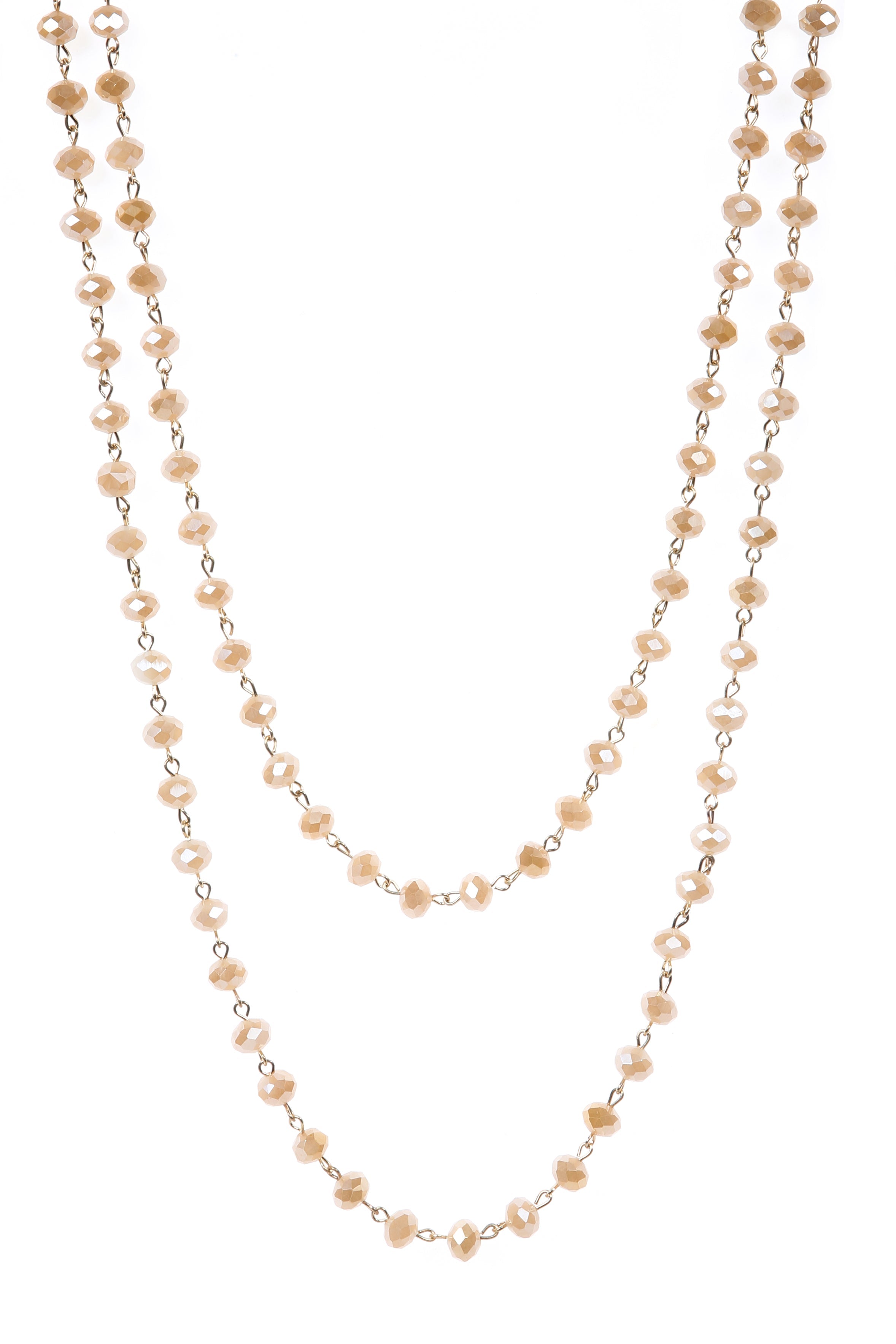 Crystal Beads Chain Necklace N1163-8-GD