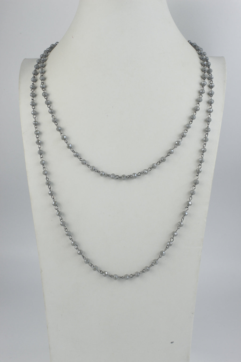 Crystal Beads Chain Necklace N1163-87