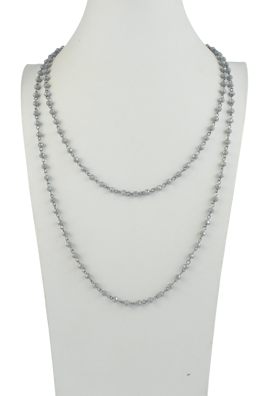 Crystal Beads Chain Necklace N1163-87
