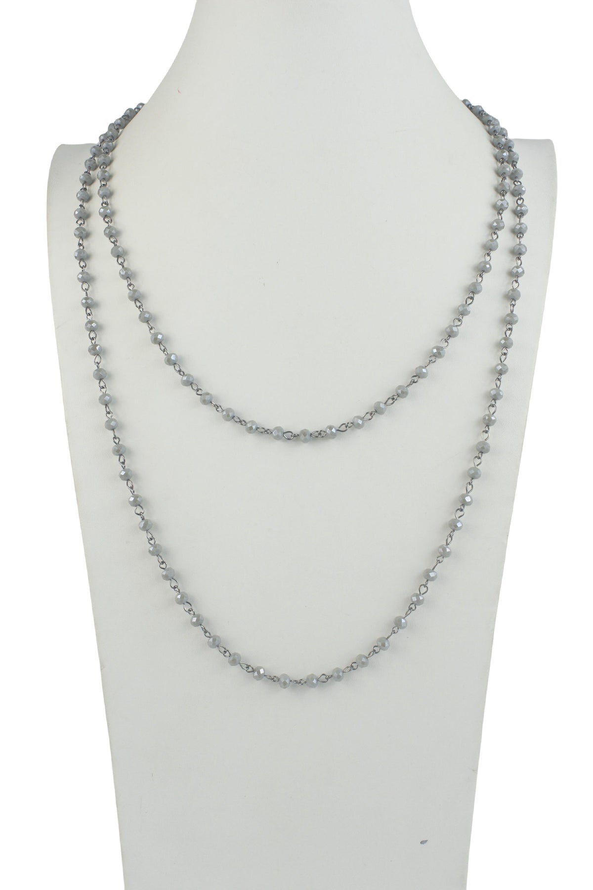 Crystal Beads Chain Necklace N1163-87